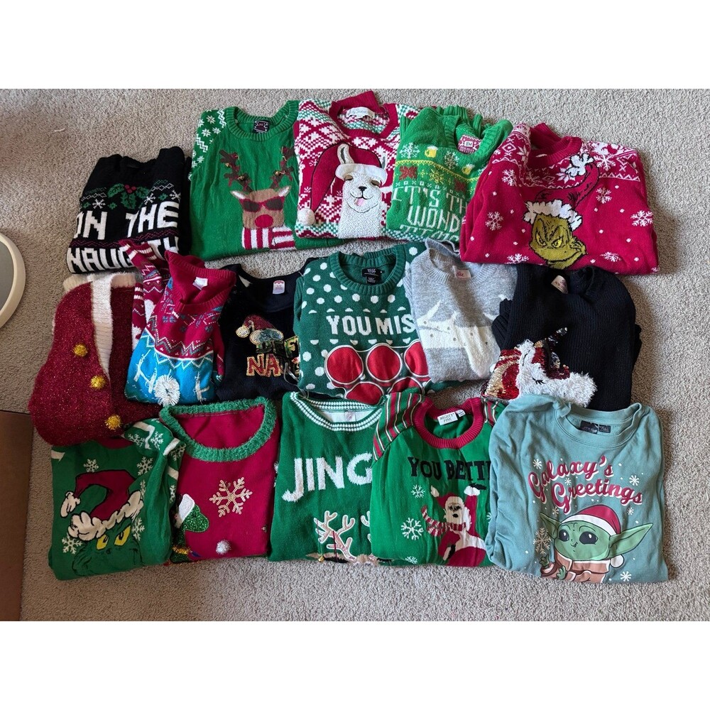 Ugly Christmas Sweater Bundle Lot Reseller Size Small / Medium